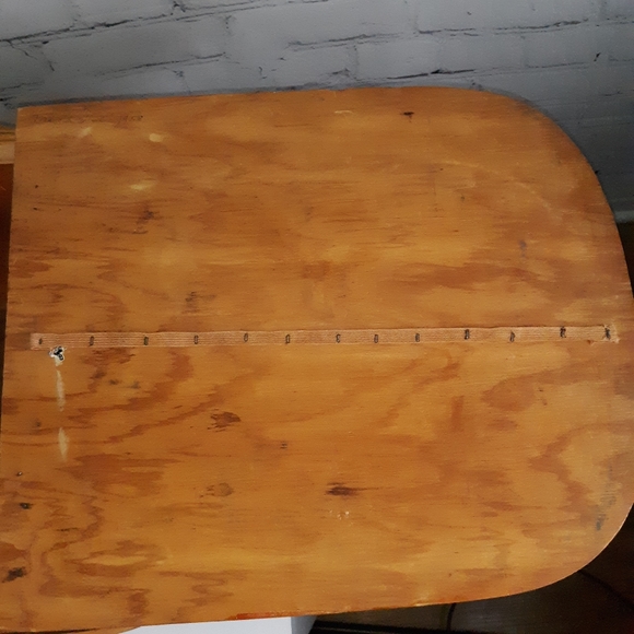 VINTAGE 1950s HAWKEYE Two Tone Diagonal Weave Design 18.5" Picnic Basket - Picture 11 of 14